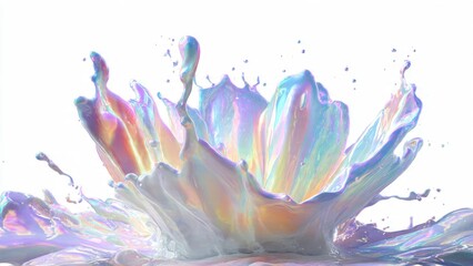 Iridescent Paint Splash