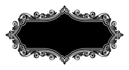 Elegant ornate frame design with vintage scrollwork border.