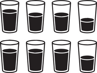 Abstract Black and White Illustration of Wavy Bacon Strips