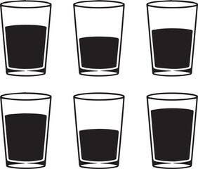 Stylized Black and White Vector Art of Wavy Bacon Strips