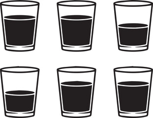 Various Waffle Icons in Black and White, Vector Art