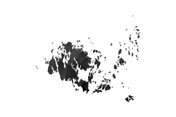 Fototapeta premium Aland Islands Map - Polygon Style Vector Illustration in Black and Gray Gradient, Low Poly Geometric Design, Isolated on White Background for Infographics and Education.