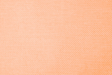 Fototapeta premium Blank light peach woven textile surface background with delicate horizontal and vertical threads