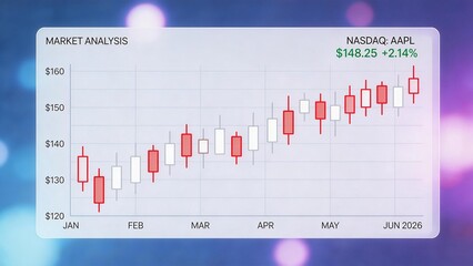 Stock market candlestick chart analysis