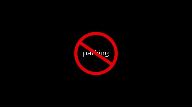 no smoking prohibition mark animation.with red circle no smoking symbol