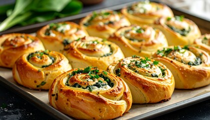 B&auml;rlauch-Schnecken aus Hefeteig