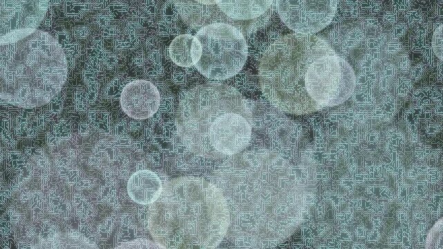 Aerial view of intricate topography with motion blur and circular patterns