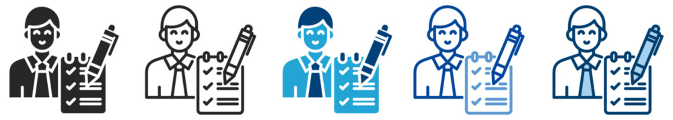 Guest list icon set multi style icon set collection vector illustration