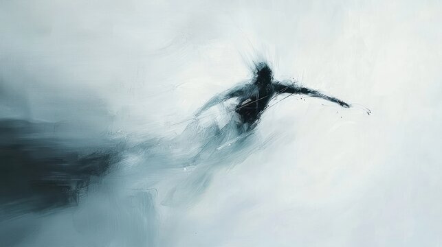 Abstract figure motion blur