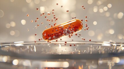 Capsule floating particles