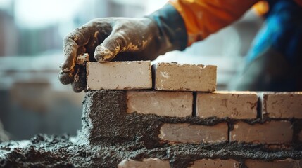 Bricklaying construction work