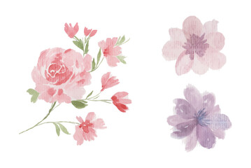 abstract watercolor flowers, leaves illustration set - green leaf branches collection for wedding, greetings, stationary, wallpapers, fashion, background. olive, green leaves, Eucalyptus etc.