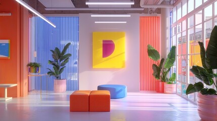 Colorful modern interior