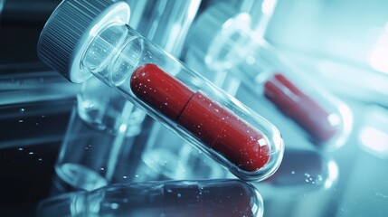 Medicine capsules in tubes