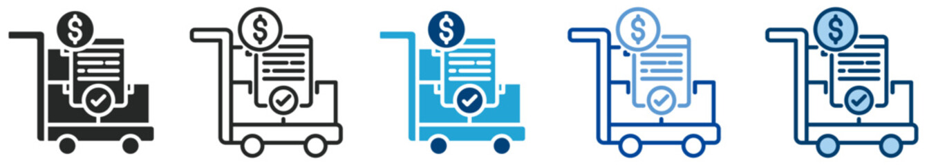 Procurement icon set multi style icon set collection vector illustration