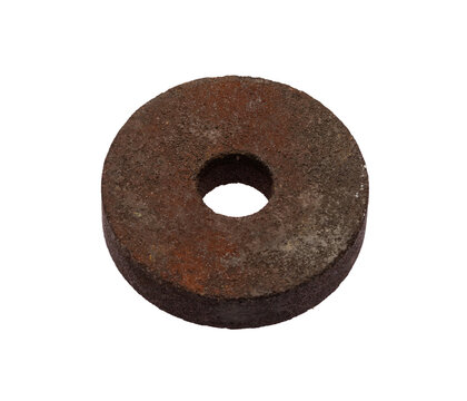 Round sharpening stone isolated on transparent background