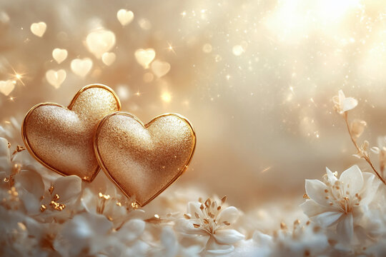 Heart shaped chocolate candies with love messages for Valentine Day wallpapers, generative ai