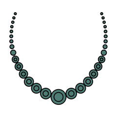 Obraz premium pearl necklace isolated on white