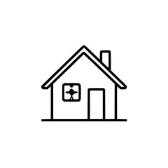 Home, house or real estate flat vector icon for apps and websites