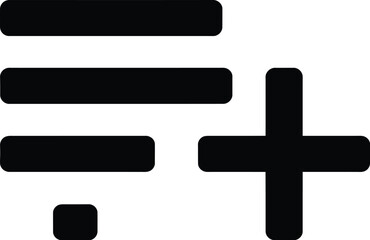 Obraz premium playlist add icon