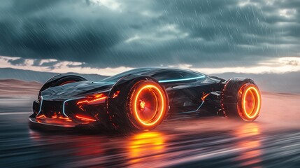 Futuristic racing vehicle