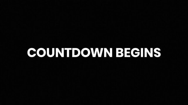 Countdown Begins Liquid Glitch Text Animation 4K for Product Launch Teasers and Event Promotions