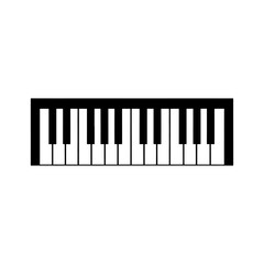 Fototapeta premium A stark depiction of piano keys presented as a bold graphic silhouette
