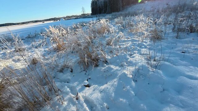 POV Loading Classic Double Barrel Shotgun Winter Hunting Close Up