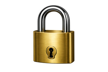 Naklejka premium Golden padlock protecting data privacy and digital security