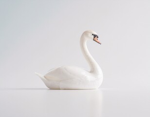 Fototapeta premium 白鳥のオブジェ、コピースペース Swan Object with Copy Space 