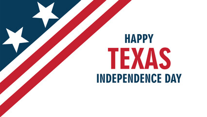 happy texas independence day patriotic banner with usa flag elements stars stripes and bold typography celebration design © Mushtaq