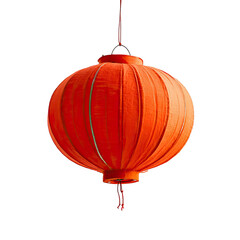 Obraz premium Red Chinese Lantern Hanging Details Isolated on transparent background