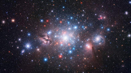 Fototapeta premium Stunning Cosmic Vista - A Dazzling Display of Stars and Celestial Wonders.