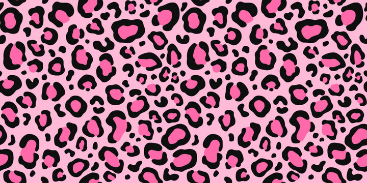 Pink Leopard print luxury Seamless Pattern