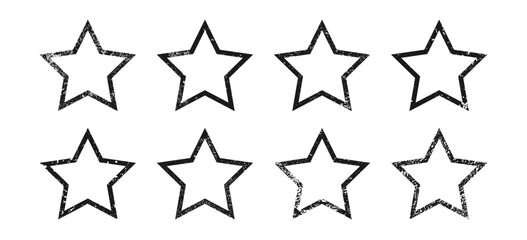 Obraz premium Set of grunge borders in star form