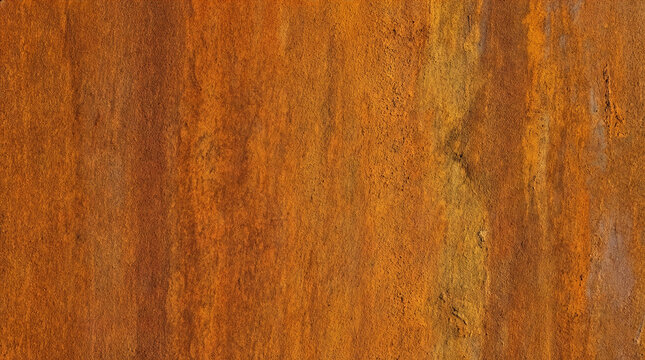Abstract weathered rusted corten steel metal texture background with vertical orange oxidation patterns representing industrial architecture and grunge style