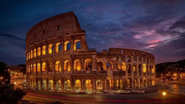 colosseum at night
