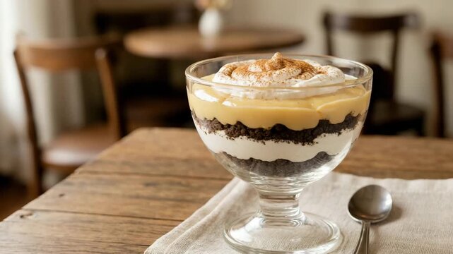 layering of cream from heaven showing condensed milk cream and crushed cookies video