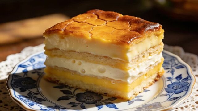 Bebinca, the traditional Portuguese dessert popular in Goa, India video