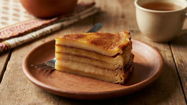 close-up of bebinca the traditional portuguese dessert popular in goa india video