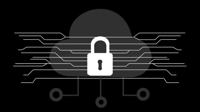 Cybersecurity concept. Man enter username and password for personal information access. Data login protect and secure internet access, screen padlock technology, cyber security, encryption privacy,