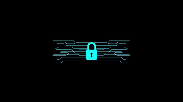 Cybersecurity concept. Man enter username and password for personal information access. Data login protect and secure internet access, screen padlock technology, cyber security, encryption privacy,