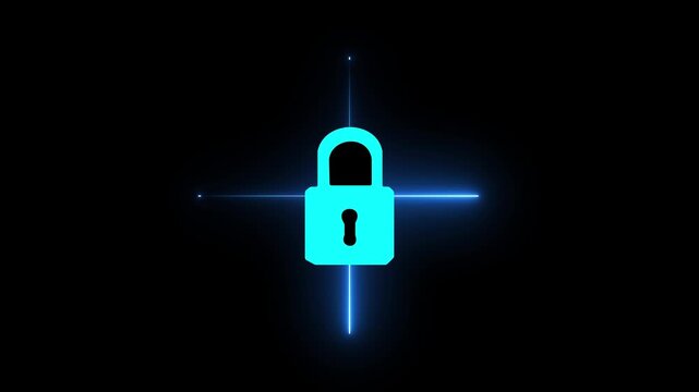 Cybersecurity concept. Man enter username and password for personal information access. Data login protect and secure internet access, screen padlock technology, cyber security, encryption privacy,