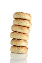 stack of everything seasoned bagels