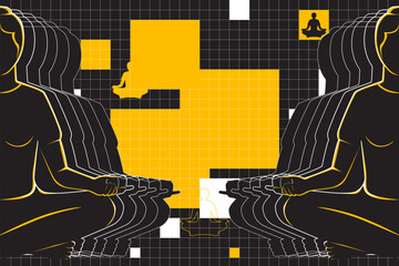 Abstract yoga meditation background.