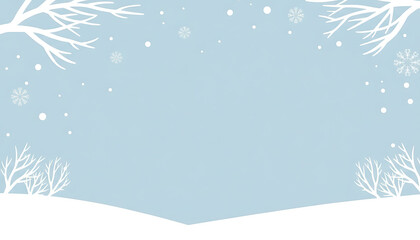 Snowy landscape with branches