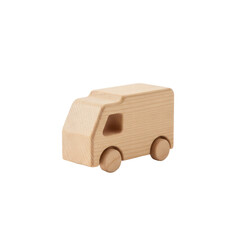 Wooden toy camper van