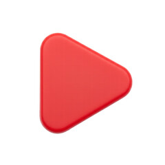 Obraz premium Red play button isolated on black background