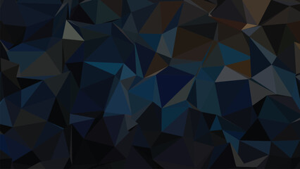 Obraz premium Abstract blue geometric background featuring a mosaic pattern of triangular polygon shapes and crystal textures for a modern digital wallpaper design