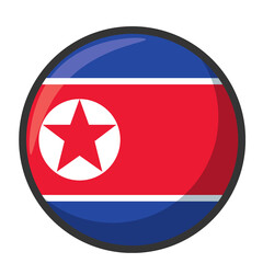 north korea flag with transparent background 